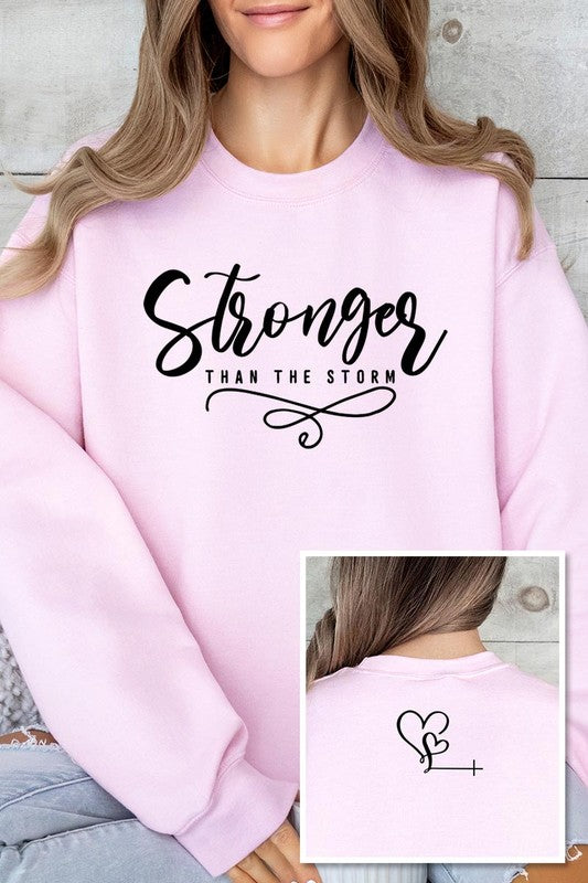 Storm Faith Front Back Graphic Fleece Sweatshirts