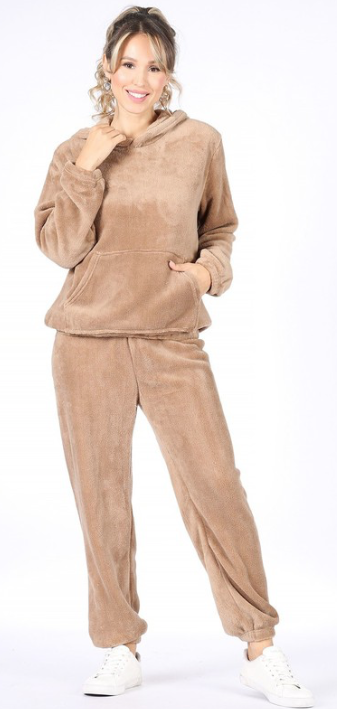 Fleece Casual Pants Set