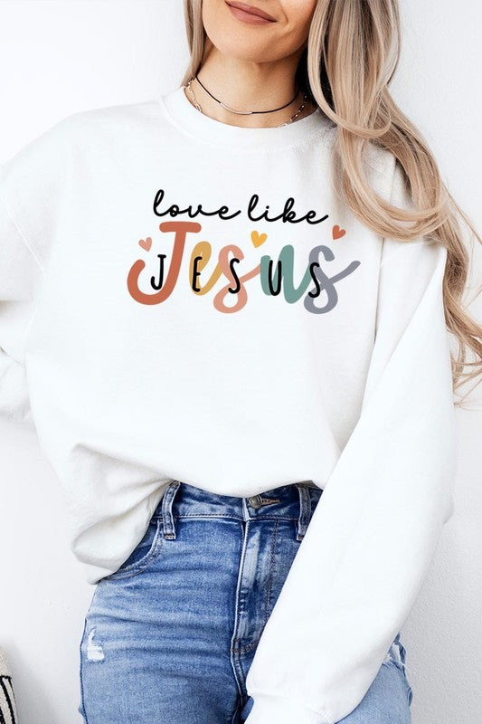 Love Like Jesus Graphic Plus Sweatshirt