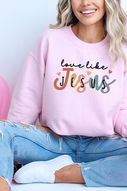 Love Like Jesus Graphic Plus Sweatshirt