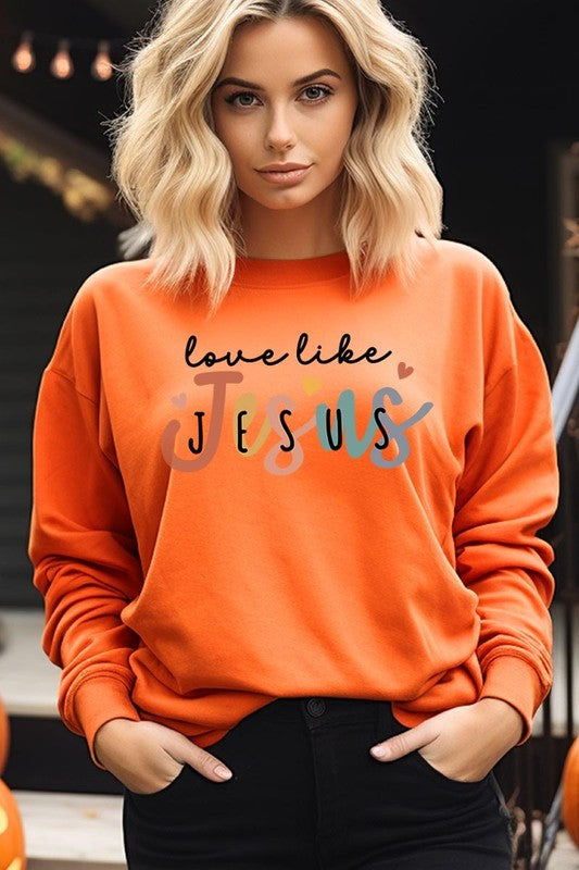 Love Like Jesus Graphic Plus Sweatshirt