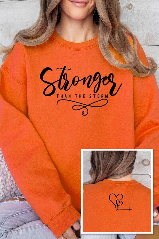 Storm Faith Front Back Graphic Fleece Sweatshirts
