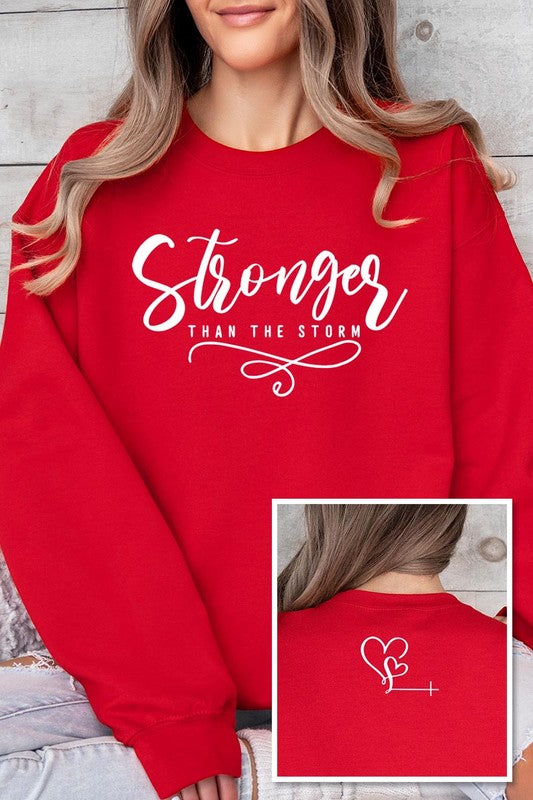 Storm Faith Front Back Graphic Fleece Sweatshirts
