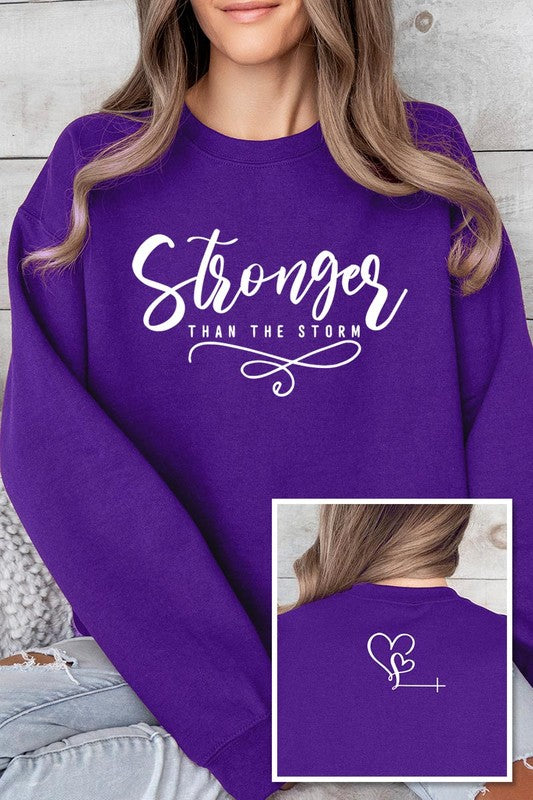 Storm Faith Front Back Graphic Fleece Sweatshirts