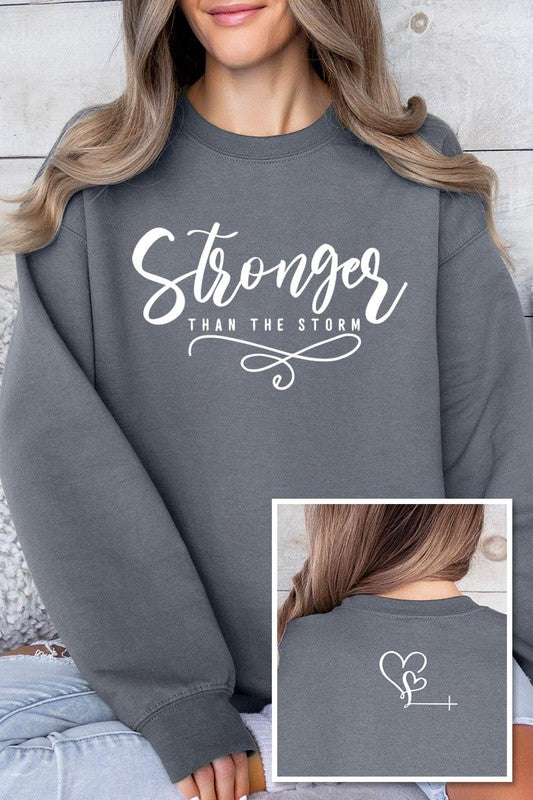 Storm Faith Front Back Graphic Fleece Sweatshirts