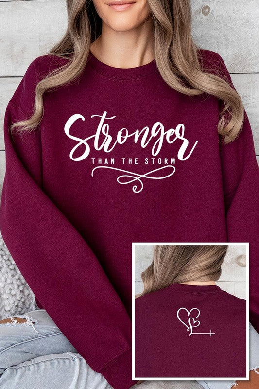 Storm Faith Front Back Graphic Fleece Sweatshirts
