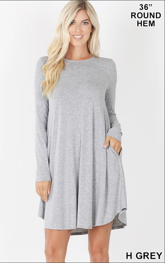 House Dress, Long Sleeve with Pockets